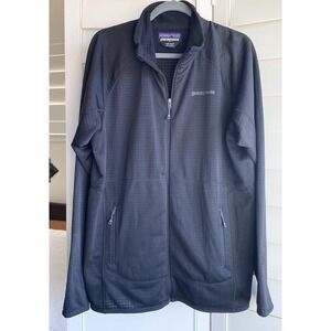 Patagonia Men R1 Regulator L Black Polartec Fleece Jacket Full Zip Powder Dry